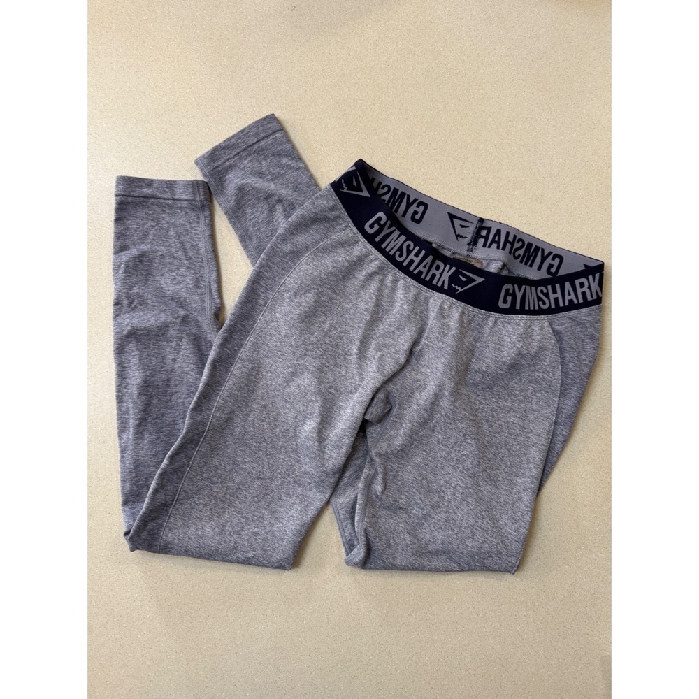 Gymshark Dry Grey Marl Logo Waistband Performance Leggings Women Large